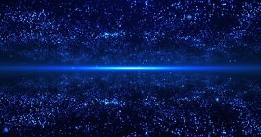Digital particle waves emitting light, big data visualization, futuristic or technological abstract background with flying particles. Seamless loop animation. video