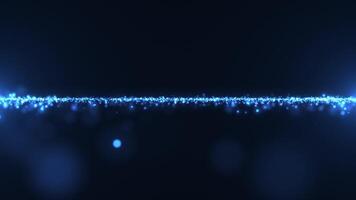 Abstract digital background with bright neon glowing particles. Beautiful bokeh and shine of dust particles. seamless loop. video