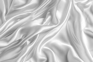 AI generated White silk fabric with soft blur pattern background. photo