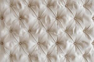 AI generated home decoration with velour upholstered wall panel on white background in room photo
