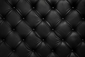 AI generated Black rhombus patterned bedding texture background. photo