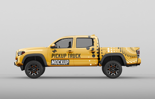 pickup truck mockup psd