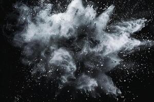 AI generated Enigmatic Cosmic Dust Explosion Captured Against Dark Background photo