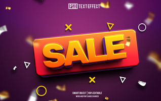 sale text effect, font editable, typography, 3d text. psd