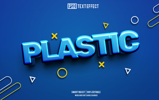 plastic text effect, font editable, typography, 3d text. psd