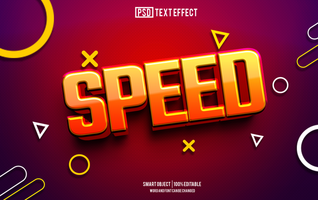 velocidad texto efecto, fuente editable, tipografía, 3d texto. psd