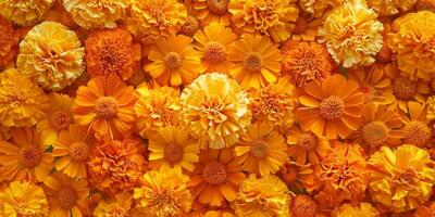 AI generated Sea of Marigold Flowers photo