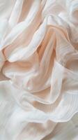 AI generated White Sheer Fabric Texture photo