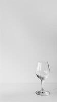 AI generated Elegant Empty Glass On White photo