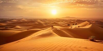 AI generated Sunset in the Sand Dunes photo