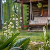 AI generated Lily Of The Valley Country Garden photo