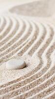 AI generated Zen Garden Sand Ripples photo