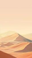 AI generated Desert Dunes at Sunset photo