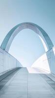 AI generated Modern Archway In Blue Sky photo