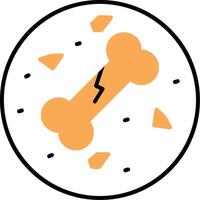 Fossil Skined Filled Icon vector