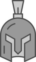 Helmet Line Filled Greyscale Icon vector