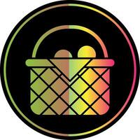 Basket Glyph Due Color Icon vector