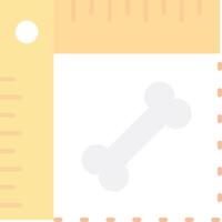 Ruler Flat Light Icon vector