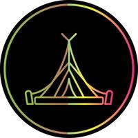 Tent Line Gradient Due Color Icon vector