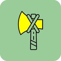 Axe Filled Yellow Icon vector