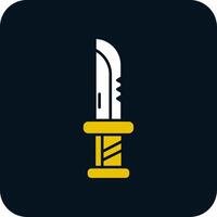 Dagger Glyph Two Color Icon vector