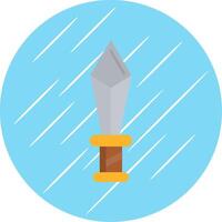 Dagger Flat Blue Circle Icon vector