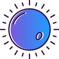 Sun Gradient Filled Icon vector