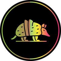 Armadillo Glyph Due Color Icon vector