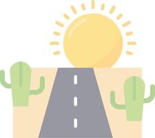 Road Flat Light Icon vector