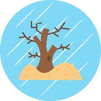 Tree Flat Blue Circle Icon vector