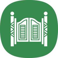 Saloon Glyph Curve Icon vector