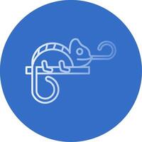 Chameleon Gradient Line Circle Icon vector