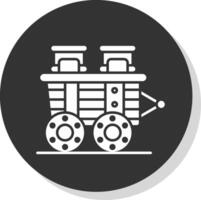 Cart Glyph Grey Circle Icon vector