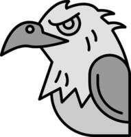 Eagle Line Filled Greyscale Icon vector