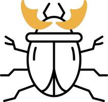 Beetle Skined Filled Icon vector