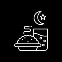 Iftar Line Inverted Icon vector