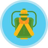 Canteen Flat Multi Circle Icon vector
