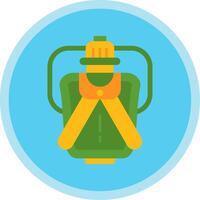 Canteen Flat Multi Circle Icon vector