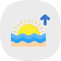 Sunrise Flat Curve Icon vector