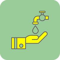 Wudu Filled Yellow Icon vector