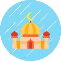 Dome Flat Blue Circle Icon vector