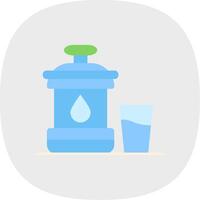 zamzam plano curva icono vector