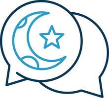 Chat Line Blue Two Color Icon vector