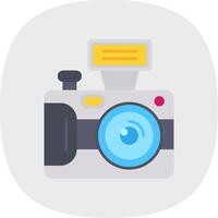 Camera Flat Curve Icon vector