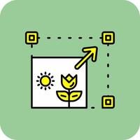 Resizing Filled Yellow Icon vector