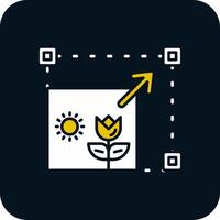 Resizing Glyph Two Color Icon vector