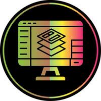 Layers Glyph Due Color Icon vector