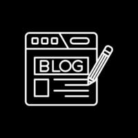 Blog Line Inverted Icon vector