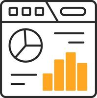 Dashboard Skined Filled Icon vector