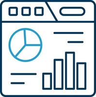 Dashboard Line Blue Two Color Icon vector